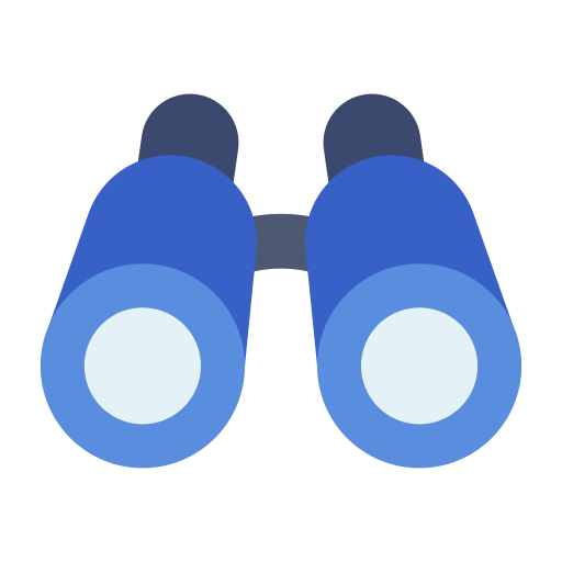 Ícone de um binóculo para a visão
